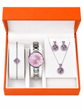 lavender-toned jewelry set