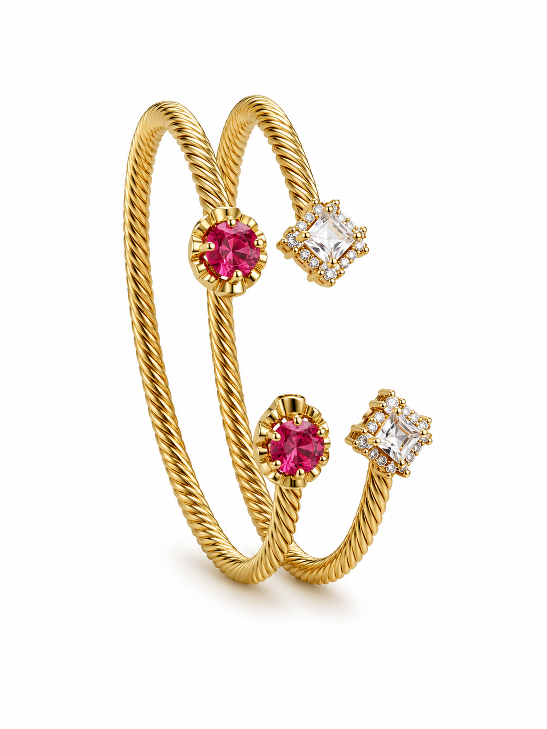 cuff gold bracelets with gemstones
