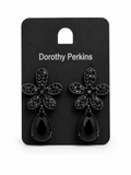 Black ornate earrings