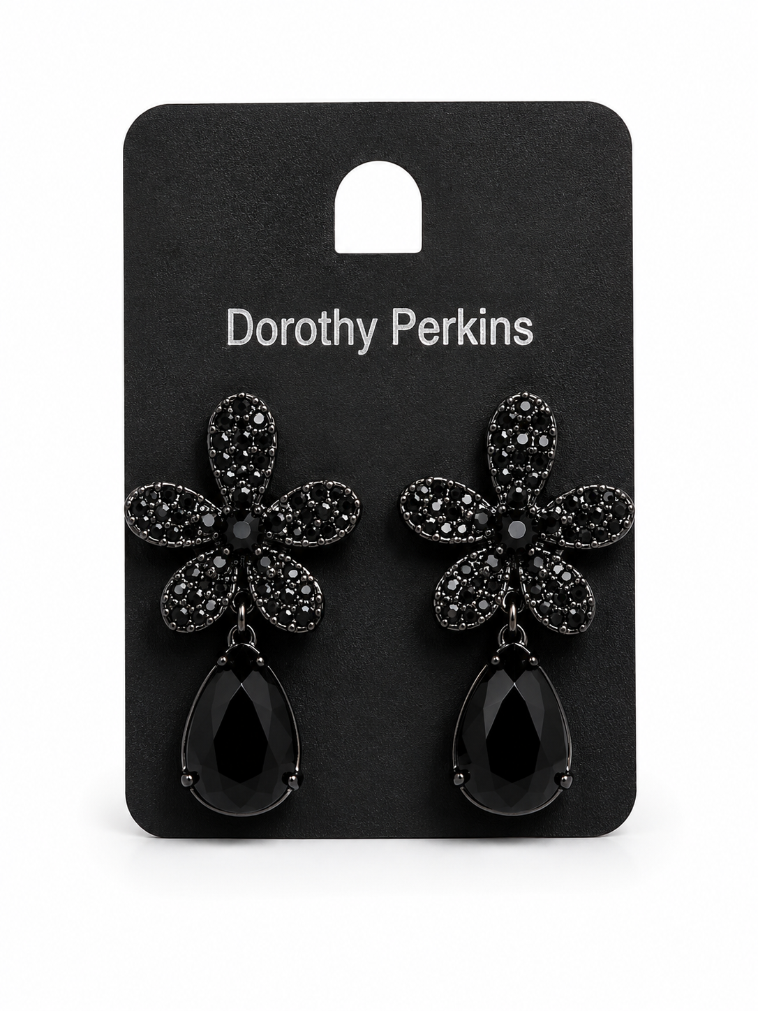 Black ornate earrings