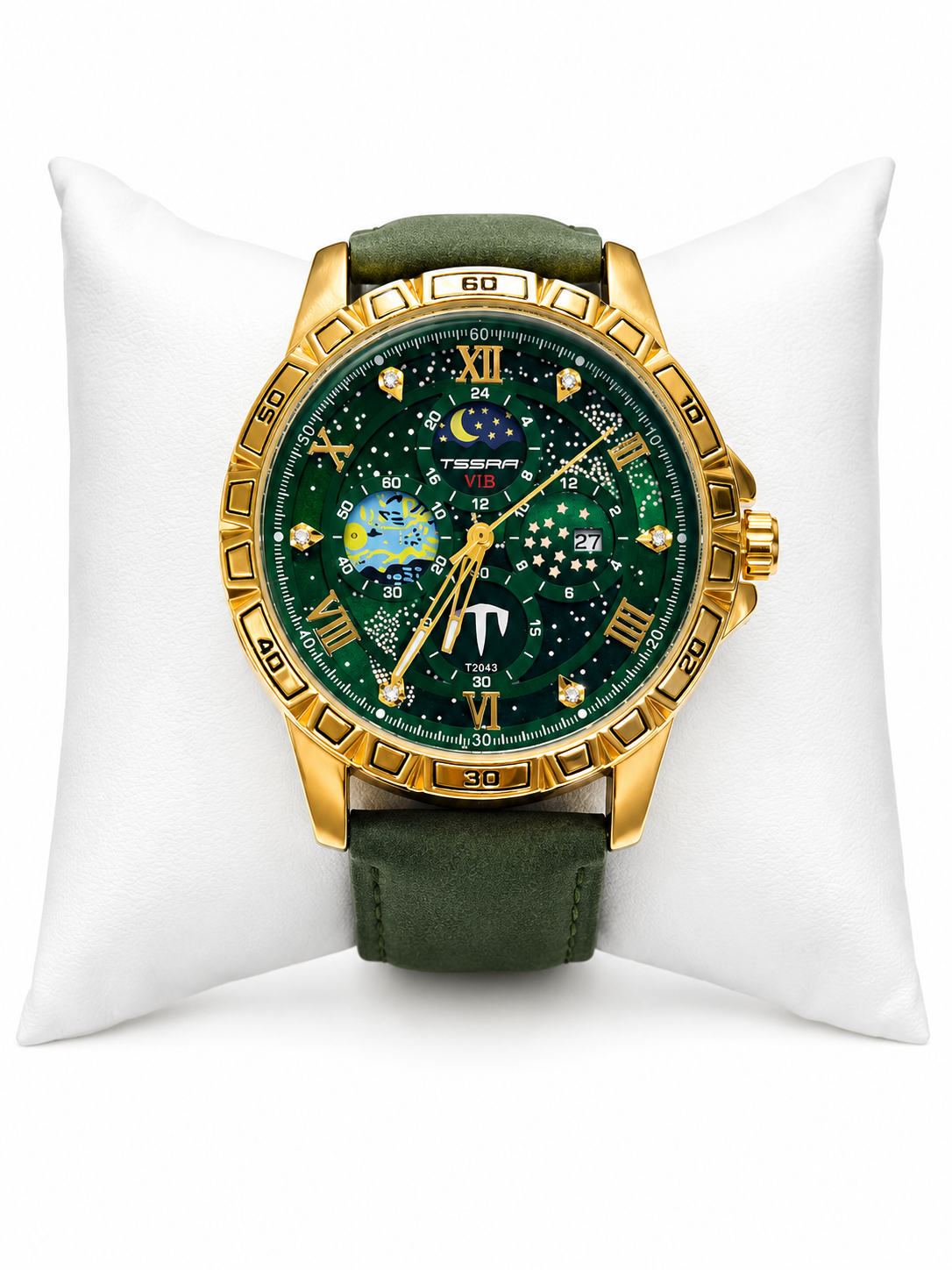 TSERA VIB Luxury Green Dial Quartz Watch