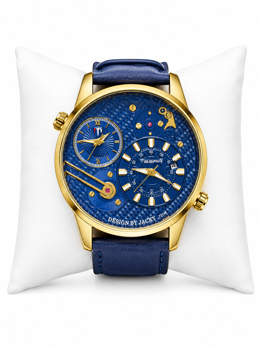 TSERA Blue Dial Mechanical-Style Quartz Watch