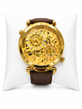 TSERA Prestige Gold Skeleton Wristwatch