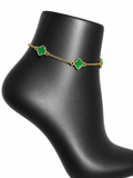 Noir Clover Anklet