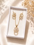 Golden Azure Necklace and Earring