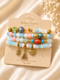boho charm bracelet set