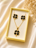Midnight Clover Necklace