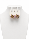 Blush Knot Stud Earrings