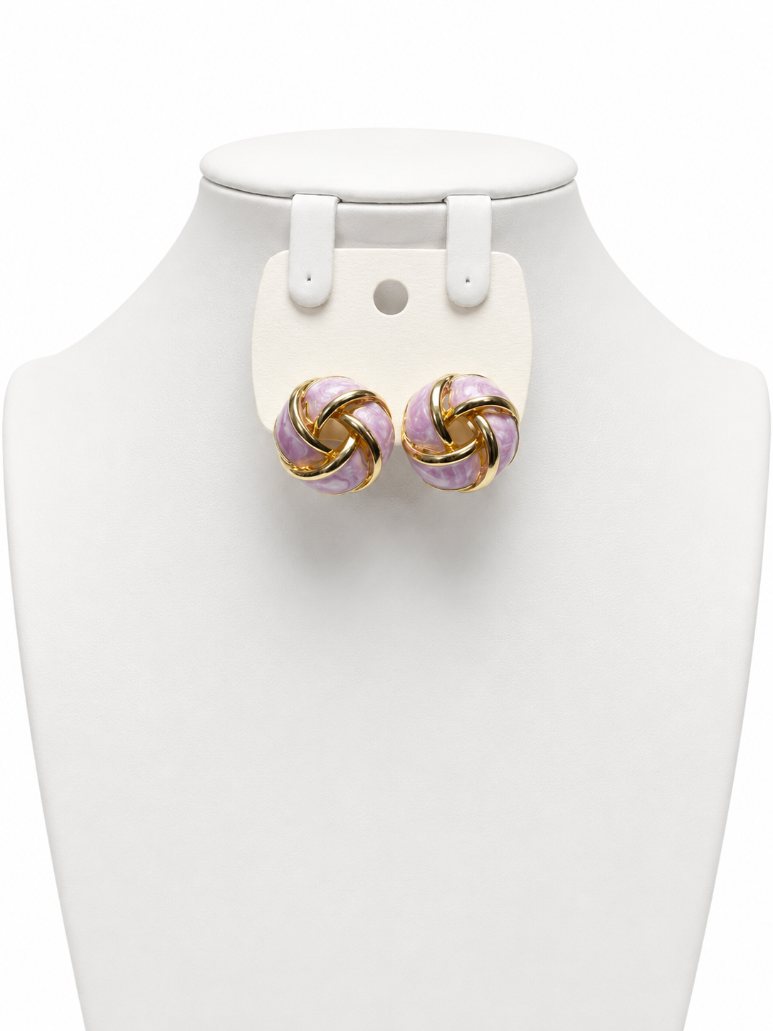 Blush Knot Stud Earrings