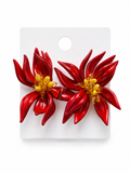 Scarlet Bloom Statement Earrings