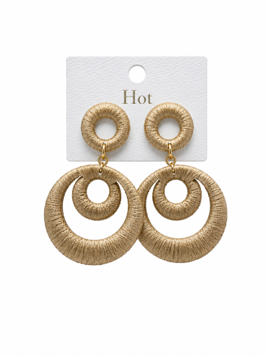 Classic Raffia Circle Drop Earrings