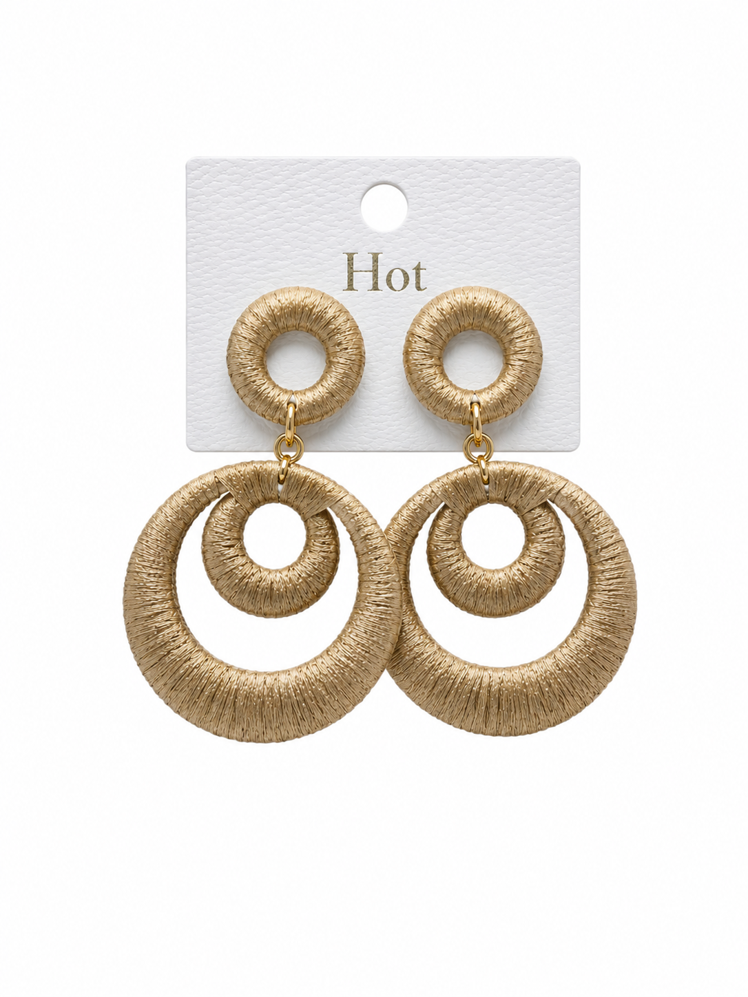 Classic Raffia Circle Drop Earrings
