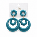 Classic Raffia Circle Drop Earrings