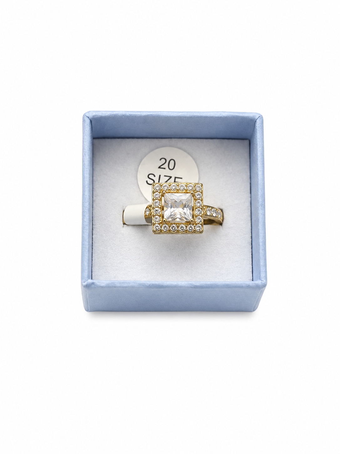 Gold ring velvet