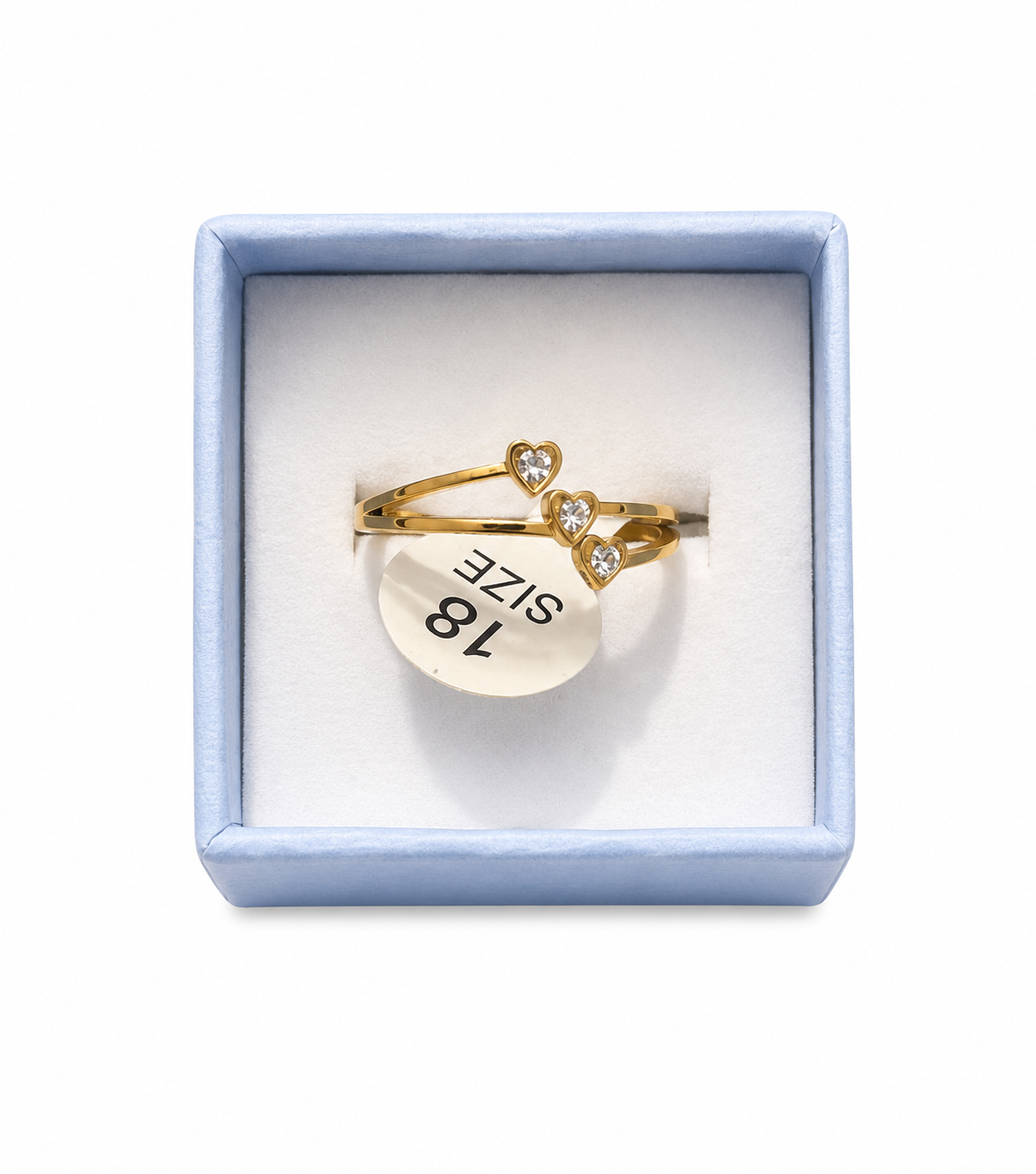 Gold heart ring