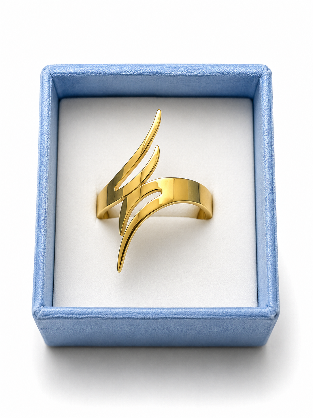 Gold Feather Wing Statement Ring