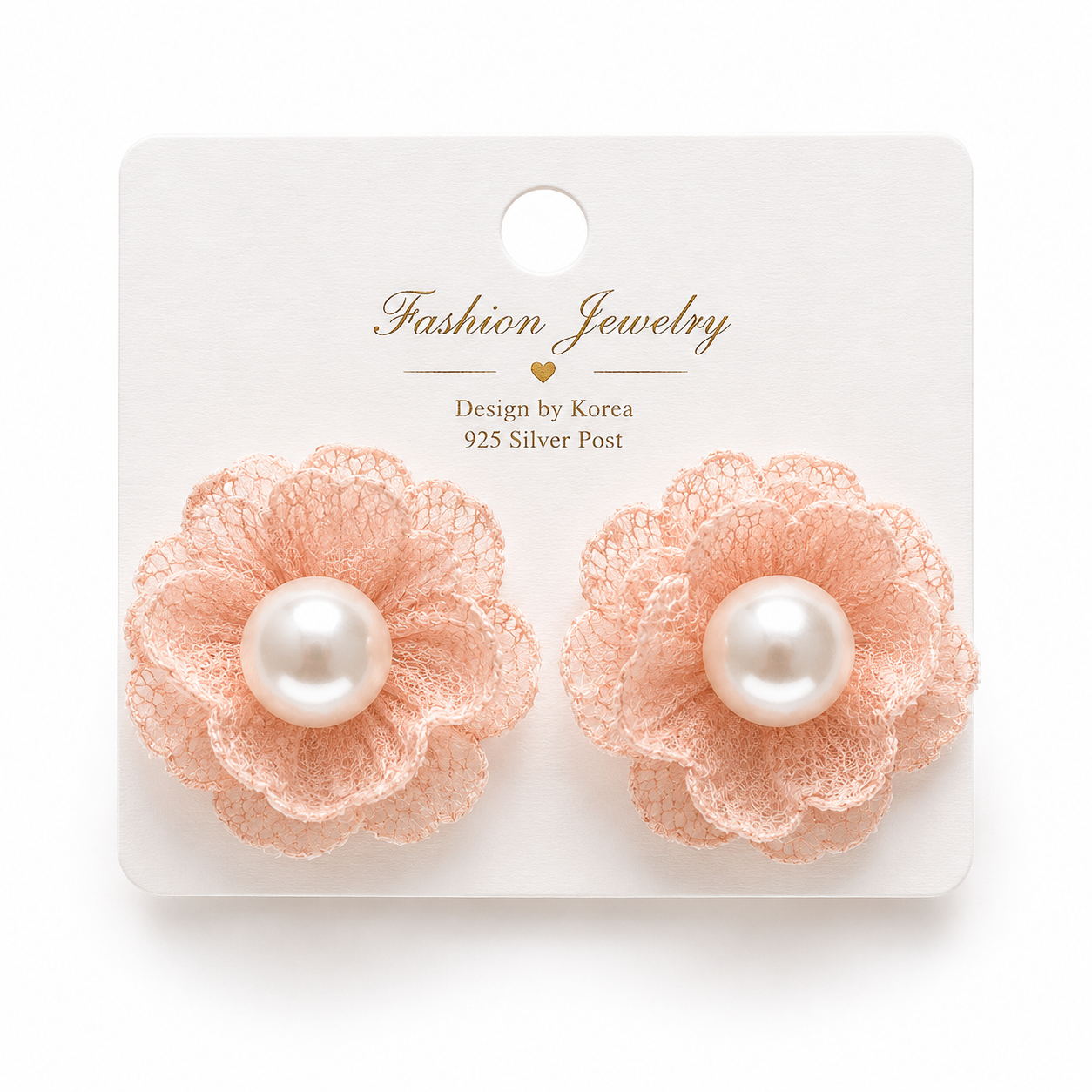 Lace Rose Stud Earrings