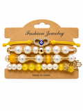 Blush Pearl 5-Piece Stretch Bracelet Set