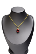 Red-heart sparkle necklace