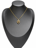Embedded diamond-gold necklace