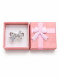 Bow diamond ring