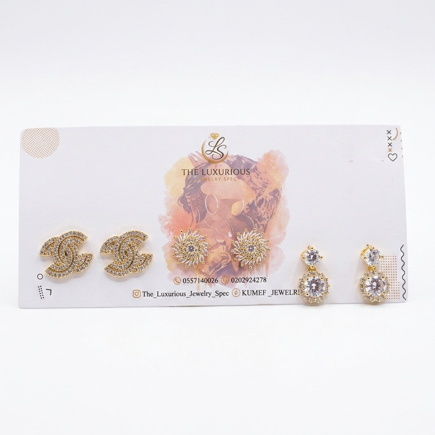 QUALITY 3-IN-1  EARRINGS