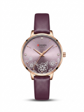 CURREN PLUM PURPLE LEATHER WATCH