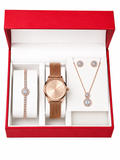 Elegant rose-gold jewellery set gift box