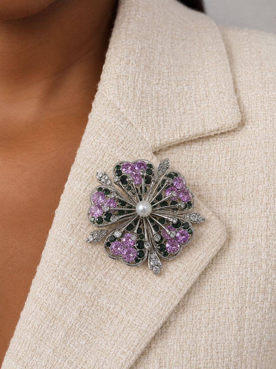 Paris Luxe Crystal Brooch